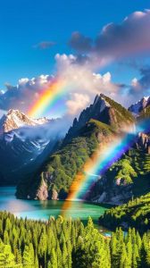 彩虹 自然美景与好运象征